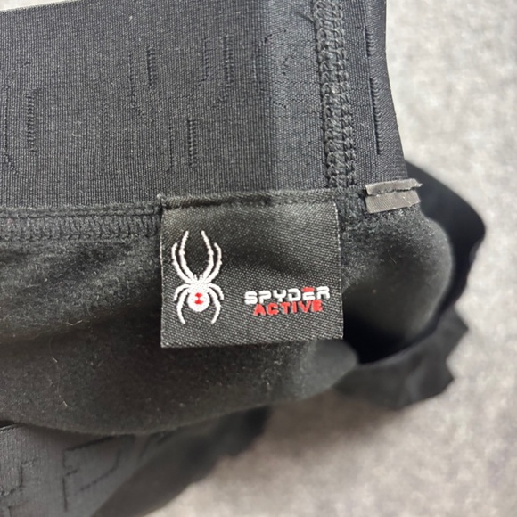 SPYDER ACTIVE Mens Black Fleece Lined Baselayer Pants Long Underwear size: Large - Picture 10 of 10